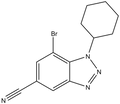 7-Bromo-1-cyclohexyl-1,2,3-benzotriazole-5-carbonitrile 