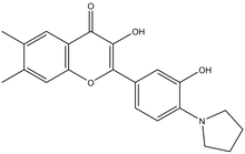 3-Hydroxy-2-[3-hydroxy-4-(pyrrolidin-1-yl)phenyl]-6,7-dimethylchromen-4-one 