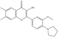 3-Hydroxy-2-[3-methoxy-4-(pyrrolidin-1-yl)phenyl]-6,7-dimethylchromen-4-one 250 mg