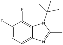 1-t-butyl-6,7-difluoro-2-methylbenzodiazole 