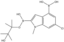 6-Chloro-1-methylindole-2,4-diboronic acid pinacol ester 