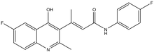 (E)-3-(6-Fluoro-4-hydroxy-2-methylquinolin-3-yl)-N-(4-fluorophenyl)but-2-enamide