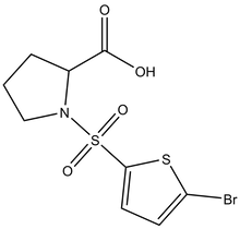 1-[(5-Bromothien-2-yl)sulphonyl]pyrrolidine-2-carboxylic acid 