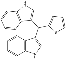 3-[1H-indol-3-yl(thiophen-2-yl)methyl]-1H-indole 
