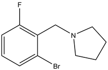 1-[(2-Bromo-6-fluorophenyl)methyl]pyrrolidine 