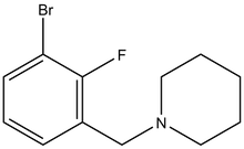 1-Bromo-2-fluoro-3-(piperidinomethyl)benzene 