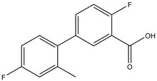 2-Fluoro-5-(4-fluoro-2-methylphenyl)benzoic acid 