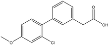 3-(2-Chloro-4-methoxyphenyl)phenylacetic acid 