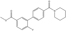 Methyl 4-fluoro-3-[4-(piperidinocarbonyl)phenyl]benzoate 