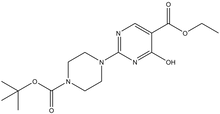 Ethyl 2-(4-(t-BOC)piperazin-1-yl)-4-hydroxypyrimidine-5-carboxylate 