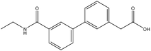 {3-[3-(ethylcarbamoyl)phenyl]phenyl}acetic acid 