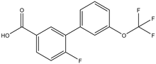4-Fluoro-3-(3-trifluoromethoxyphenyl)benzoic acid 
