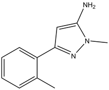 2-Methyl-5-(2-methylphenyl)pyrazol-3-amine 