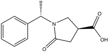 5-Oxo-1-(1(S)-phenylethyl)pyrrolidine-3(R,S)-carboxylic acid