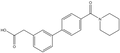 (3-{4-[(piperidin-1-yl)carbonyl]phenyl}phenyl)acetic acid