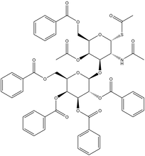 Acetyl 2-Acetamido-4-O-acetyl-6-O-benzoyl-2-deoxy-3-O-(2,3,4,6-tetra-O-benzoyl-beta-D-galactopyranosyl)-alpha-D-thiogalactopyranoside