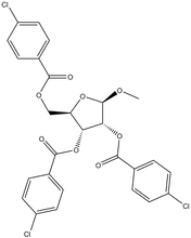 Methyl 2,3,5-tri-O-(p-chlorobenzoyl)-b-D-ribofuranoside