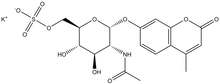 4-Methylumbelliferyl 2-acetamido-2-deoxy-a-D-glucopyranoside-6-sulfate potassium salt