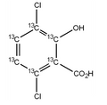 3,6-Dichloro-2-hydroxybenzoic-[13C6] Acid 2mg