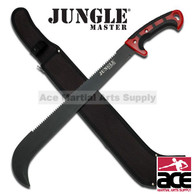 MACHETE 23" OVERALL 3MM BLADE THICKNESS RED AND BLACK PLASTIC HANDLE INCLUDES NYLON SHEATH