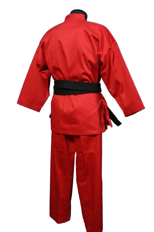KANKU New Karate Uniform Red Kids Black White 10 oz Medium Weight Adult 