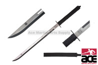 28.5" Two Tone Full Tang Ninja Sword with Straight Blade and Nylon Sheath