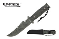 11" Hunting Tactical Knife Serrated Blade with Sheath - H4840CM