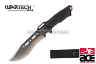 12" Hunting Tactical Knife Two Tone Blade with ABS Handle and Sheath - H4958BK