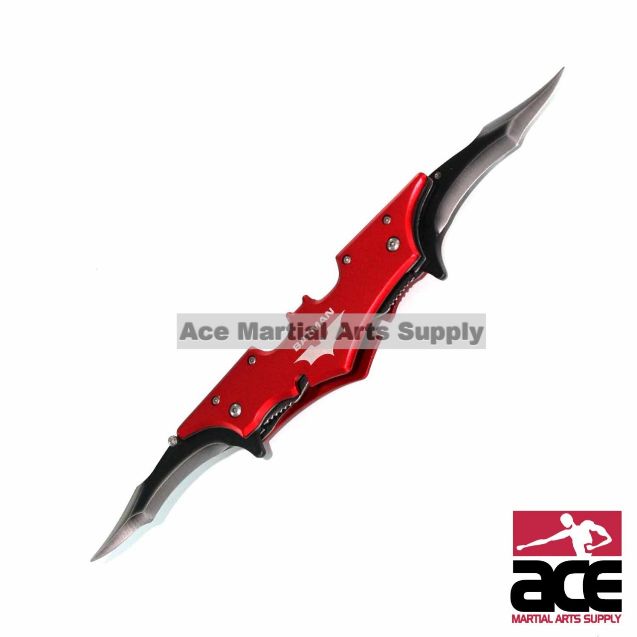 Wartech Usa Batman Knife With Dual Assist Open Blades Red In Los Angeles Store