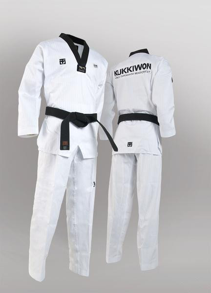 Mooto Korea Taekwondo Kukkiwon BS4 Uniform Clothes Black V-Neck Uniforms Suit Suits MMA Martial Arts Judo Karate Match Training Team Gym Academy 