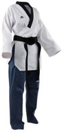 Martial Arts Karate Hapkido Team Demonstration Gym MOOTO Korea Taekwondo Challenger Uniform Black,White V-Neck 