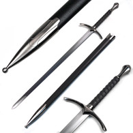 Ace Martial Arts Supply Medieval Knight Arming Sword with Scabbard (Chivalry Ring with White Scabbard)