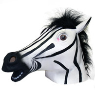 Ace Martial Arts Supply Zebra Mask : Latex Animal Mask