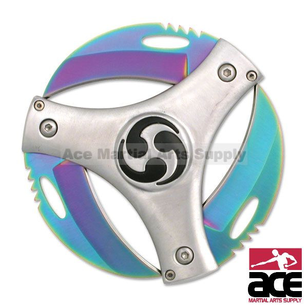 Cyclone 3 Bladed Fantasy Folder Knife Rainbow Color In Los