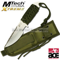 Mtech Full Tang Hunting Knife W/ Cord Wrapped Handle
