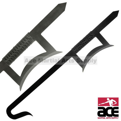 Twin Black Chinese Hook Swords in Los Angeles Store