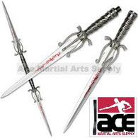 Twin Cobra Snake Daggers and Spear W/ Stand