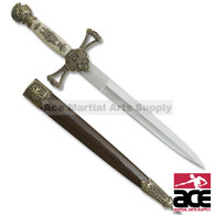 14 Inch Medieval Sword WIth Knight Pommel.