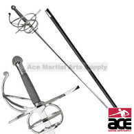 Rapier Sword With Steel Wire Wrapped Handle