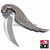 440 Stainless steel blade with wing and skull design. Sharp. Features a line-locking system that locks your blade when fully opened.
