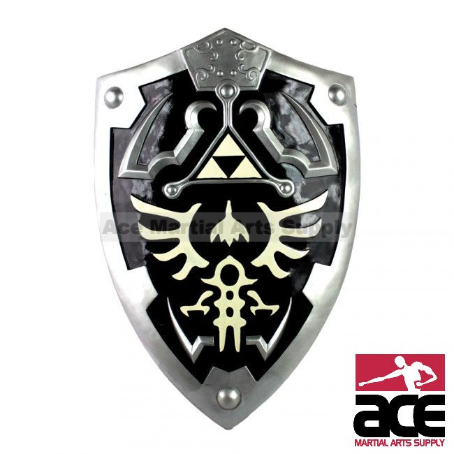 Black Zelda Shield with Grip & Handle