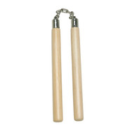 12" Rattan Finish Wooden Nunchaku