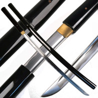 Ace Martial Arts  Handmade Black Shirasaya Samurai Katana Sword