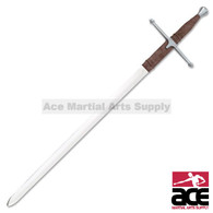 William Wallace Braveheart Medieval Sword - Leather Wrap - Silver Hilt