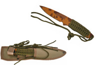 7" Set of 3 Desert Camo Throwing Knives w/ Paracord Wrap