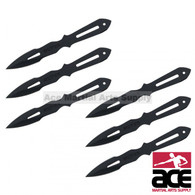 5.5" Set of 6 Super Black Throwing Knives