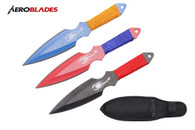 6.5" Set of 3 Assorted Color Scorpion Throwing Knives