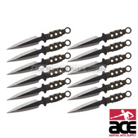 Set of 12 9" Cross-Wrapped Throwing Knives