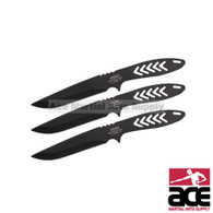 Set of 3 Throwing Knives (Black)