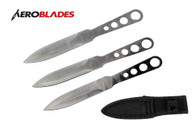 Set of 3 6.5" Throwing Knives (Chrome)